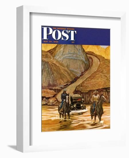 "Westward Tow," Saturday Evening Post Cover, May 29, 1948-Mead Schaeffer-Framed Giclee Print