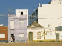 Woman Sweeping Up, in Front of the Adobe Buildings, Dating from 1450, Taos Pueblo, New Mexico, USA-Westwater Nedra-Photographic Print