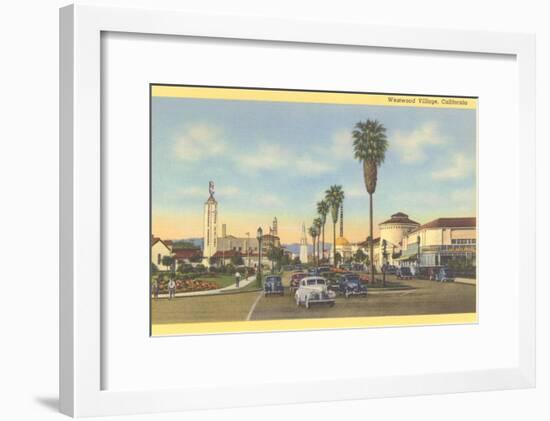 Westwood Village, Los Angeles, California-null-Framed Art Print