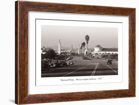 Westwood Village, West Los Angeles, California, 1937-null-Framed Art Print