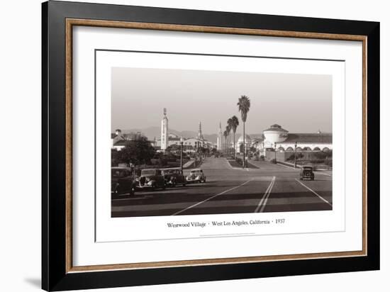 Westwood Village, West Los Angeles, California, 1937-null-Framed Art Print