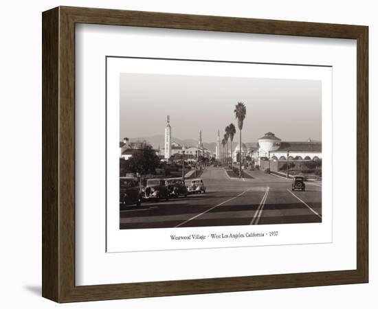 Westwood Village, West Los Angeles, California, 1937-null-Framed Premium Giclee Print