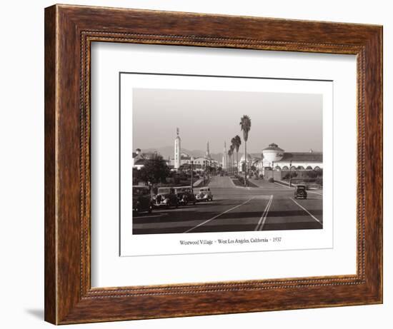 Westwood Village, West Los Angeles, California, 1937-null-Framed Premium Giclee Print