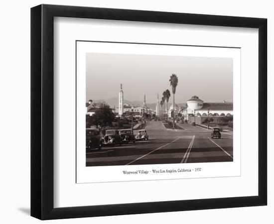 Westwood Village, West Los Angeles, California, 1937-null-Framed Premium Giclee Print