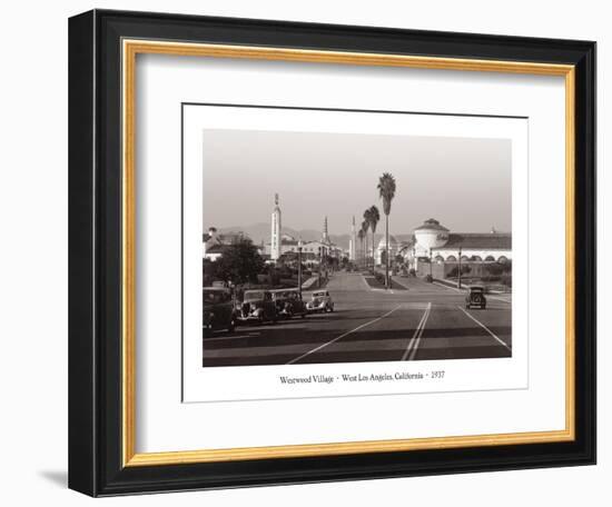 Westwood Village, West Los Angeles, California, 1937-null-Framed Premium Giclee Print