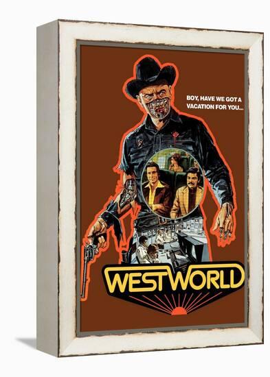 Westworld, Yul Brynner, 1973-null-Framed Stretched Canvas