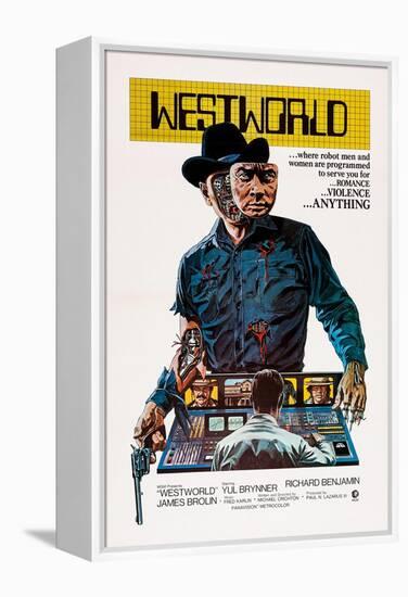 Westworld, Yul Brynner, 1973-null-Framed Stretched Canvas