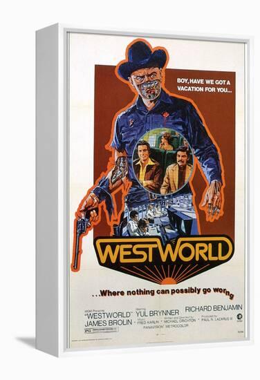 Westworld, Yul Brynner, James Brolin, Richard Benjamin, 1973-null-Framed Stretched Canvas