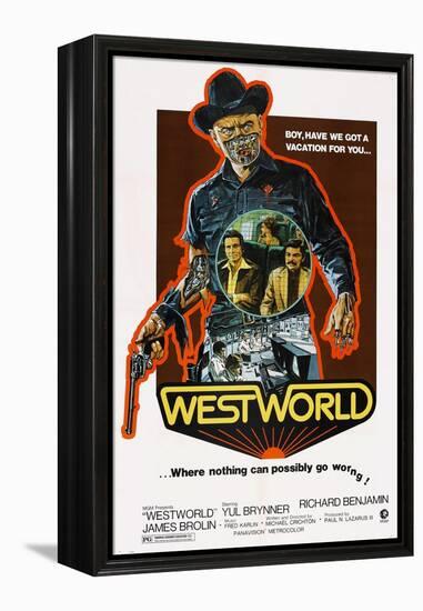 Westworld, Yul Brynner, James Brolin, Richard Benjamin, 1973-null-Framed Stretched Canvas