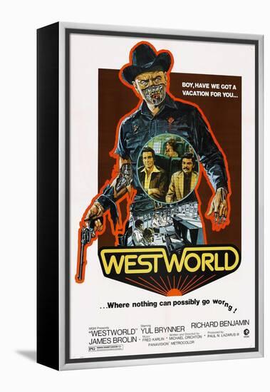 Westworld, Yul Brynner, James Brolin, Richard Benjamin, 1973-null-Framed Stretched Canvas