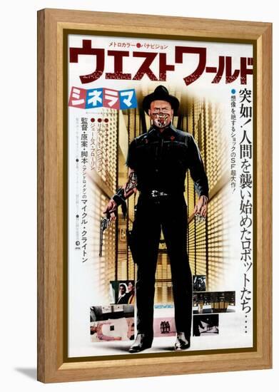 Westworld, Yul Brynner on Japanese Poster Art, 1973-null-Framed Stretched Canvas