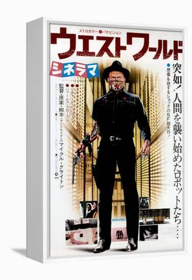 Westworld, Yul Brynner on Japanese Poster Art, 1973-null-Framed Stretched Canvas