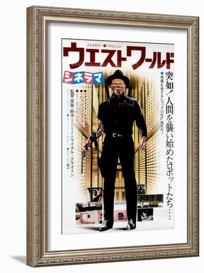 Westworld, Yul Brynner on Japanese Poster Art, 1973-null-Framed Art Print