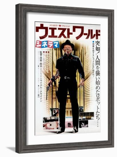 Westworld, Yul Brynner on Japanese Poster Art, 1973-null-Framed Art Print