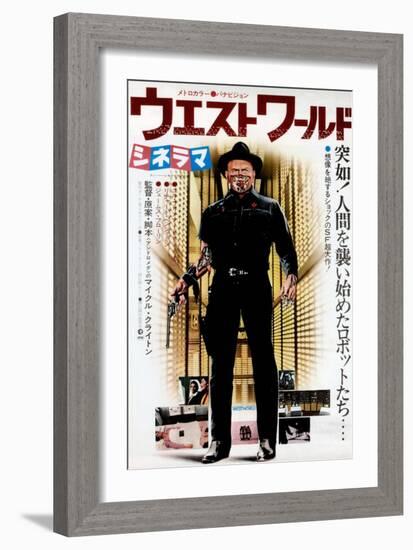 Westworld, Yul Brynner on Japanese Poster Art, 1973-null-Framed Art Print