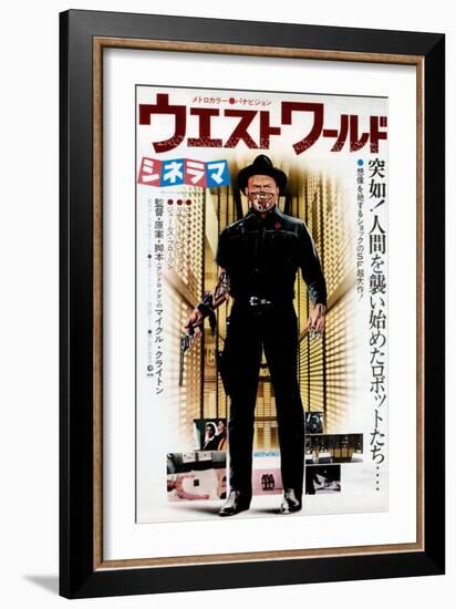 Westworld, Yul Brynner on Japanese Poster Art, 1973-null-Framed Art Print