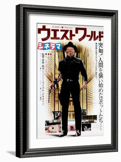 Westworld, Yul Brynner on Japanese Poster Art, 1973-null-Framed Art Print