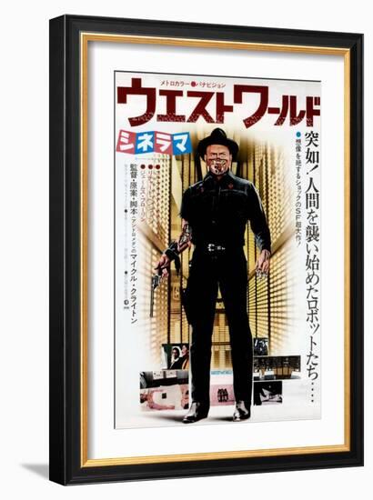 Westworld, Yul Brynner on Japanese Poster Art, 1973-null-Framed Art Print