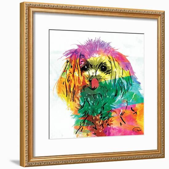 Wet Nose Rainbow-OnRei-Framed Art Print