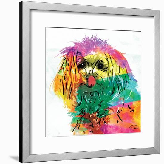 Wet Nose Rainbow-OnRei-Framed Art Print