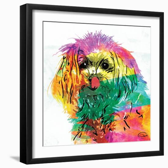 Wet Nose Rainbow-OnRei-Framed Art Print