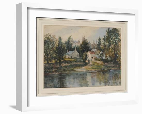 Wetheral Ferry, 1840-43-Samuel Bough-Framed Giclee Print