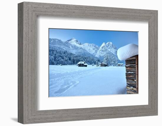Wetterstein Massif with Zugspitze, Winter Scenery-Marc Gilsdorf-Framed Photographic Print