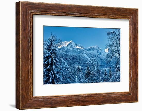 Wetterstein Massif with Zugspitze, Winter Scenery-Marc Gilsdorf-Framed Photographic Print