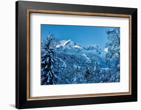 Wetterstein Massif with Zugspitze, Winter Scenery-Marc Gilsdorf-Framed Photographic Print