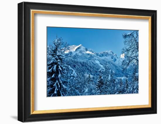 Wetterstein Massif with Zugspitze, Winter Scenery-Marc Gilsdorf-Framed Photographic Print