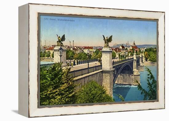 Wettstein Bridge, Basel, Switzerland, C1936-null-Framed Premier Image Canvas