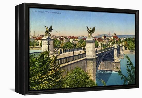 Wettstein Bridge, Basel, Switzerland, C1936-null-Framed Premier Image Canvas