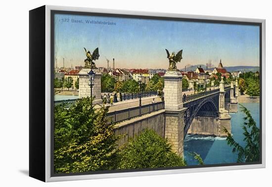 Wettstein Bridge, Basel, Switzerland, C1936-null-Framed Premier Image Canvas