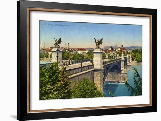 Wettstein Bridge, Basel, Switzerland, C1936-null-Framed Giclee Print