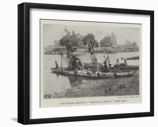 Weybridge Regatta, Robinson Crusoe Prize Boat-null-Framed Giclee Print