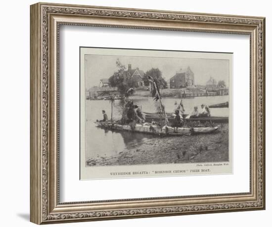 Weybridge Regatta, Robinson Crusoe Prize Boat-null-Framed Giclee Print