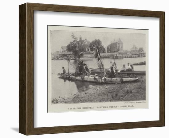 Weybridge Regatta, Robinson Crusoe Prize Boat-null-Framed Giclee Print