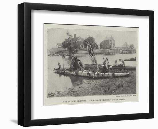 Weybridge Regatta, Robinson Crusoe Prize Boat-null-Framed Giclee Print