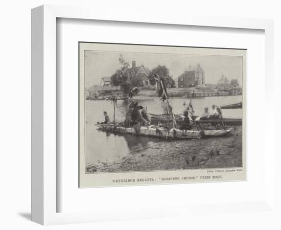 Weybridge Regatta, Robinson Crusoe Prize Boat-null-Framed Giclee Print