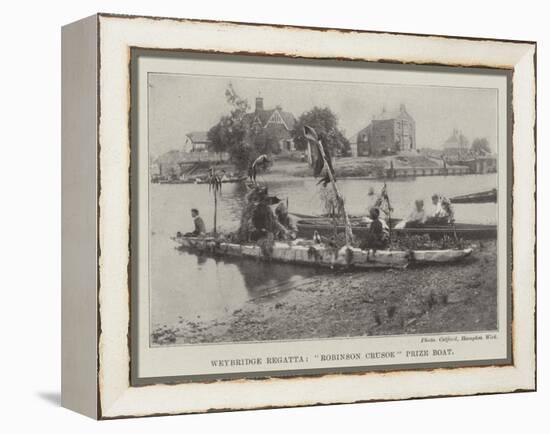 Weybridge Regatta, Robinson Crusoe Prize Boat-null-Framed Premier Image Canvas