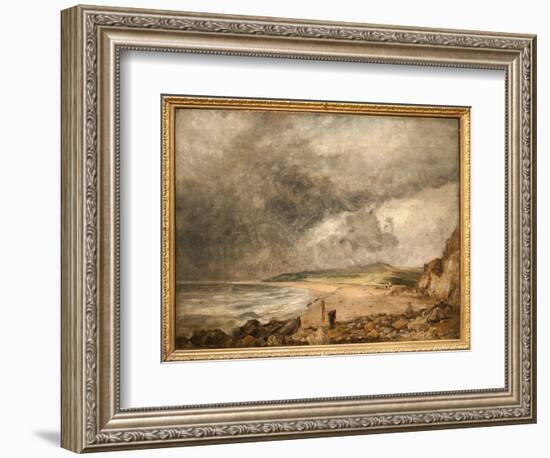 Weymouth Bay Approaching Storm (Oil on Canvas)-John Constable-Framed Giclee Print