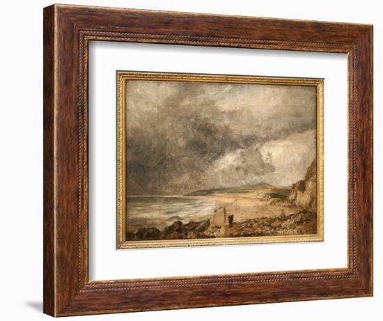 Weymouth Bay Approaching Storm (Oil on Canvas)-John Constable-Framed Giclee Print