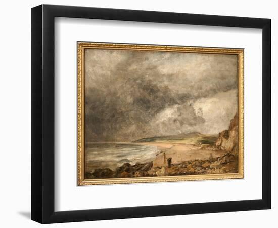 Weymouth Bay Approaching Storm (Oil on Canvas)-John Constable-Framed Giclee Print