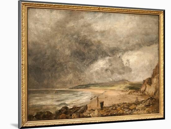 Weymouth Bay Approaching Storm (Oil on Canvas)-John Constable-Mounted Giclee Print