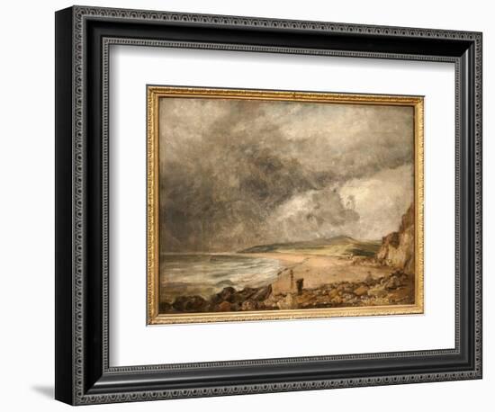 Weymouth Bay Approaching Storm (Oil on Canvas)-John Constable-Framed Giclee Print