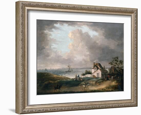 Weymouth Bay with a Distant View of the Harbour and Portland Bill, 1788-George Morland-Framed Giclee Print