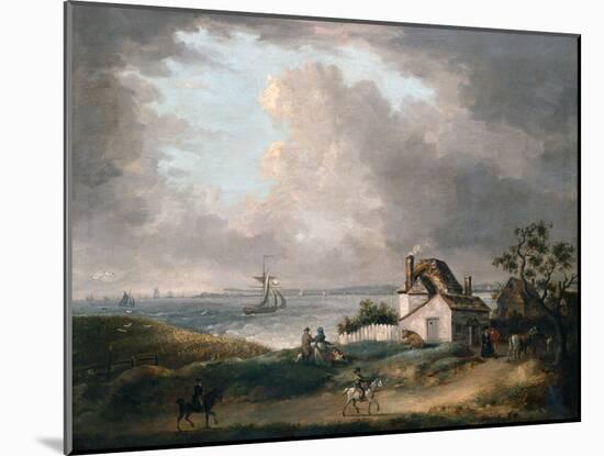 Weymouth Bay with a Distant View of the Harbour and Portland Bill, 1788-George Morland-Mounted Giclee Print