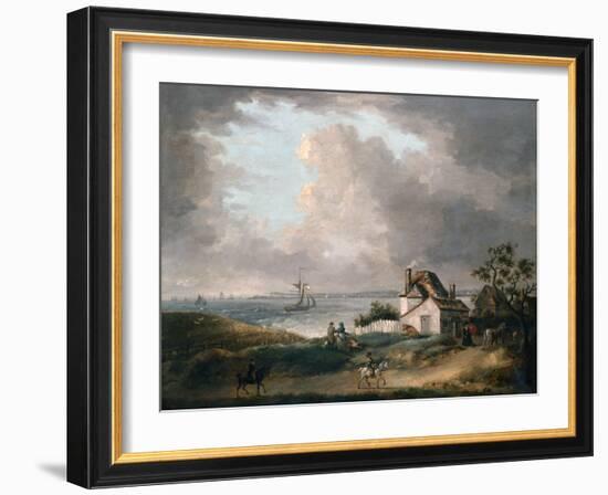 Weymouth Bay with a Distant View of the Harbour and Portland Bill, 1788-George Morland-Framed Giclee Print