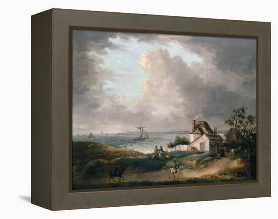 Weymouth Bay with a Distant View of the Harbour and Portland Bill, 1788-George Morland-Framed Premier Image Canvas