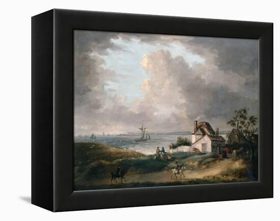 Weymouth Bay with a Distant View of the Harbour and Portland Bill, 1788-George Morland-Framed Premier Image Canvas